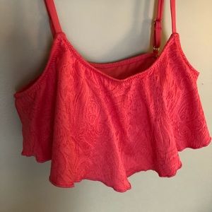 Boho textured swim top